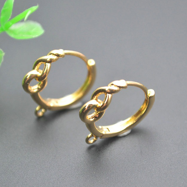 Jewelry Making Hoops - 30 pièces torsadé rond cercle 18K