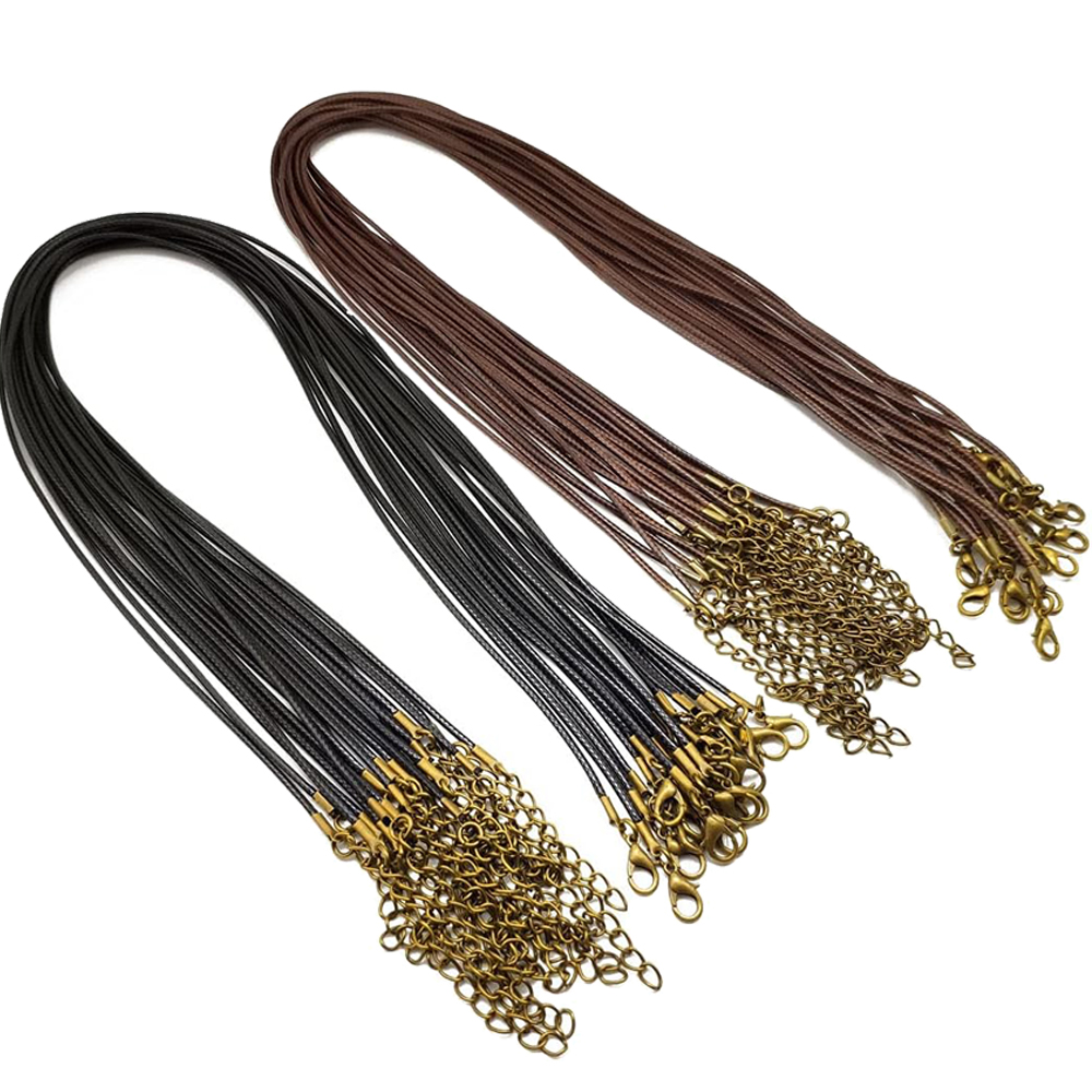 Jewelry Making Wax - Cordon de collier ciré marron de