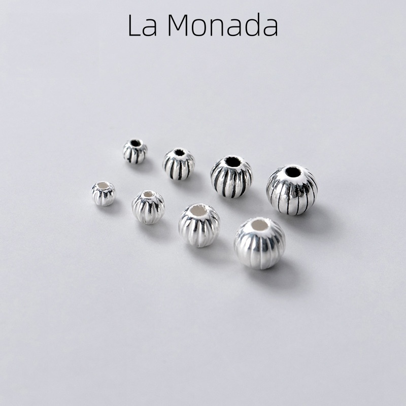 Jewelry Making In La - Perles entretoises citrouille en argent sterling