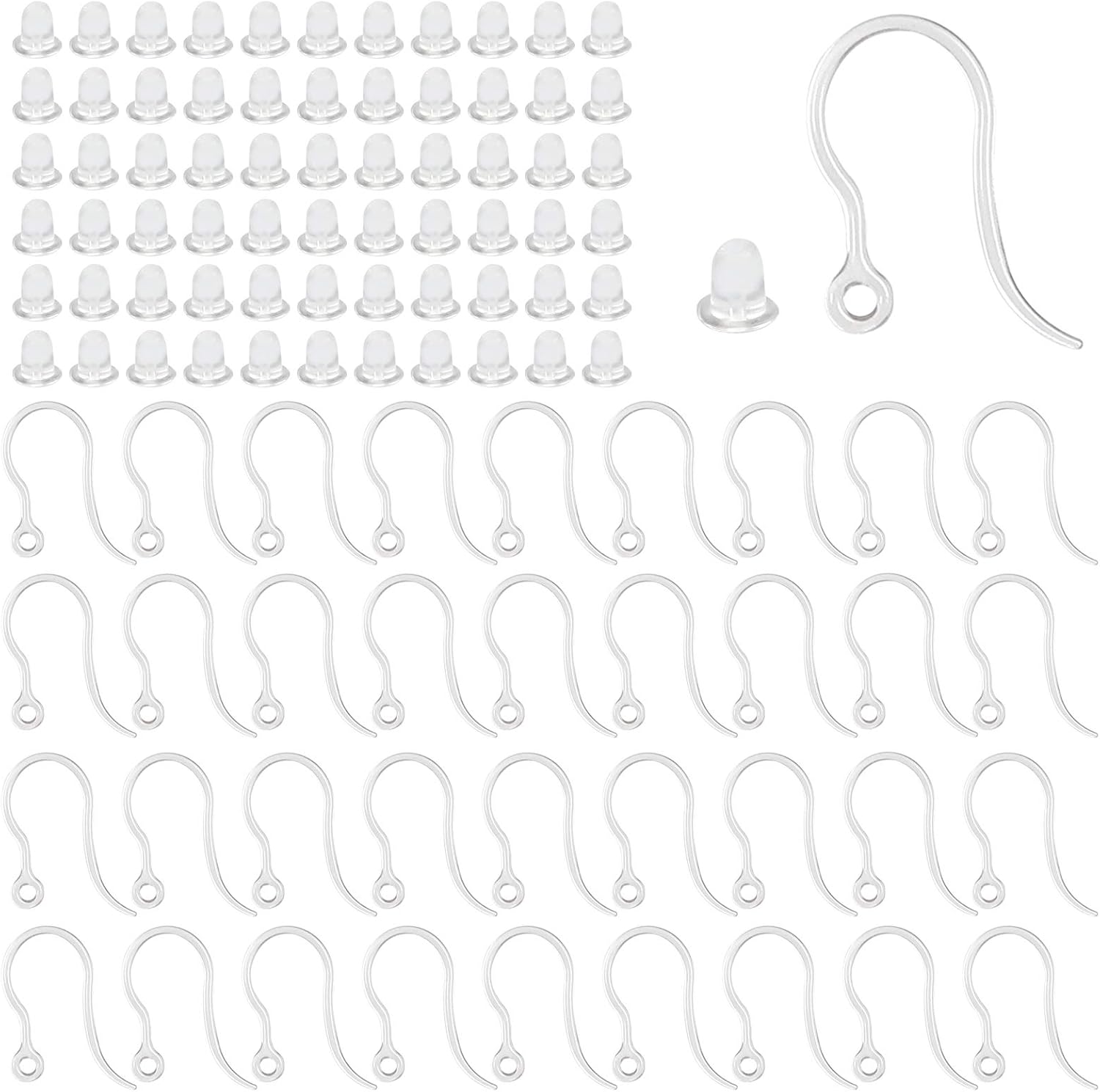 Jewelry Making Loops - Crochets de boucles d'oreilles en plastique