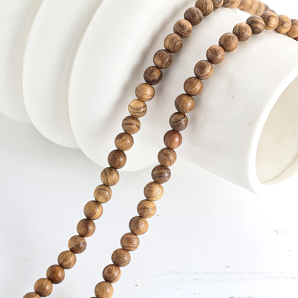 Perles rondes en bois d'encens - Jewelry Making Vietnam avis et prix