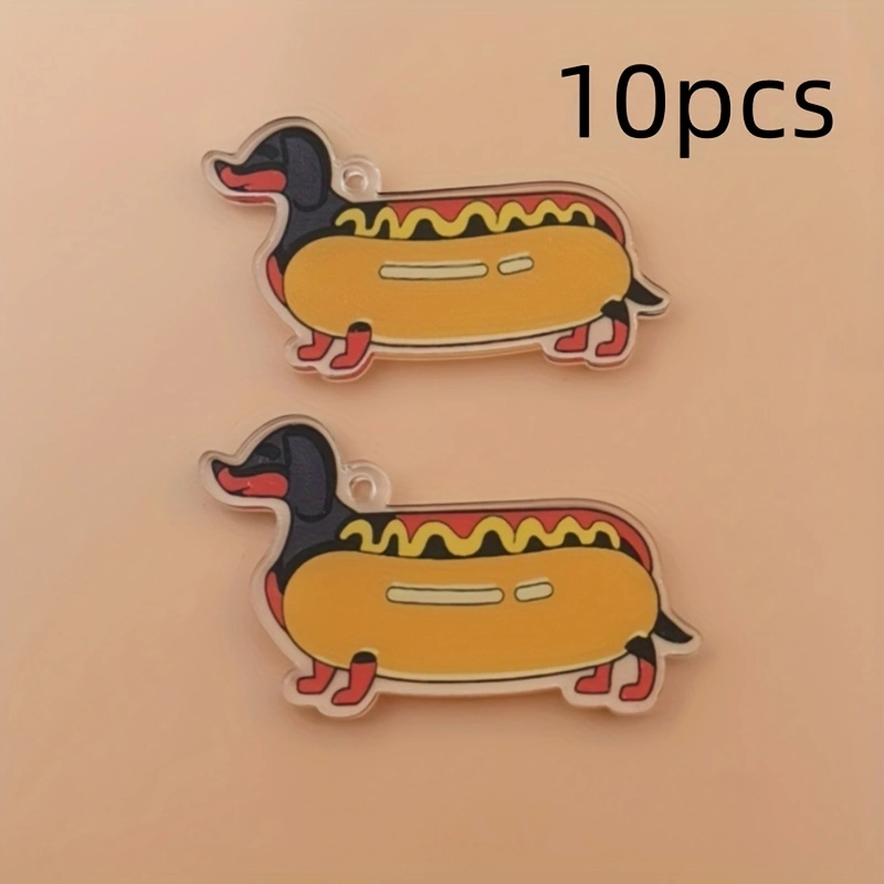 Pendentif chien saucisse 2D en - Jewelry Making avis et prix