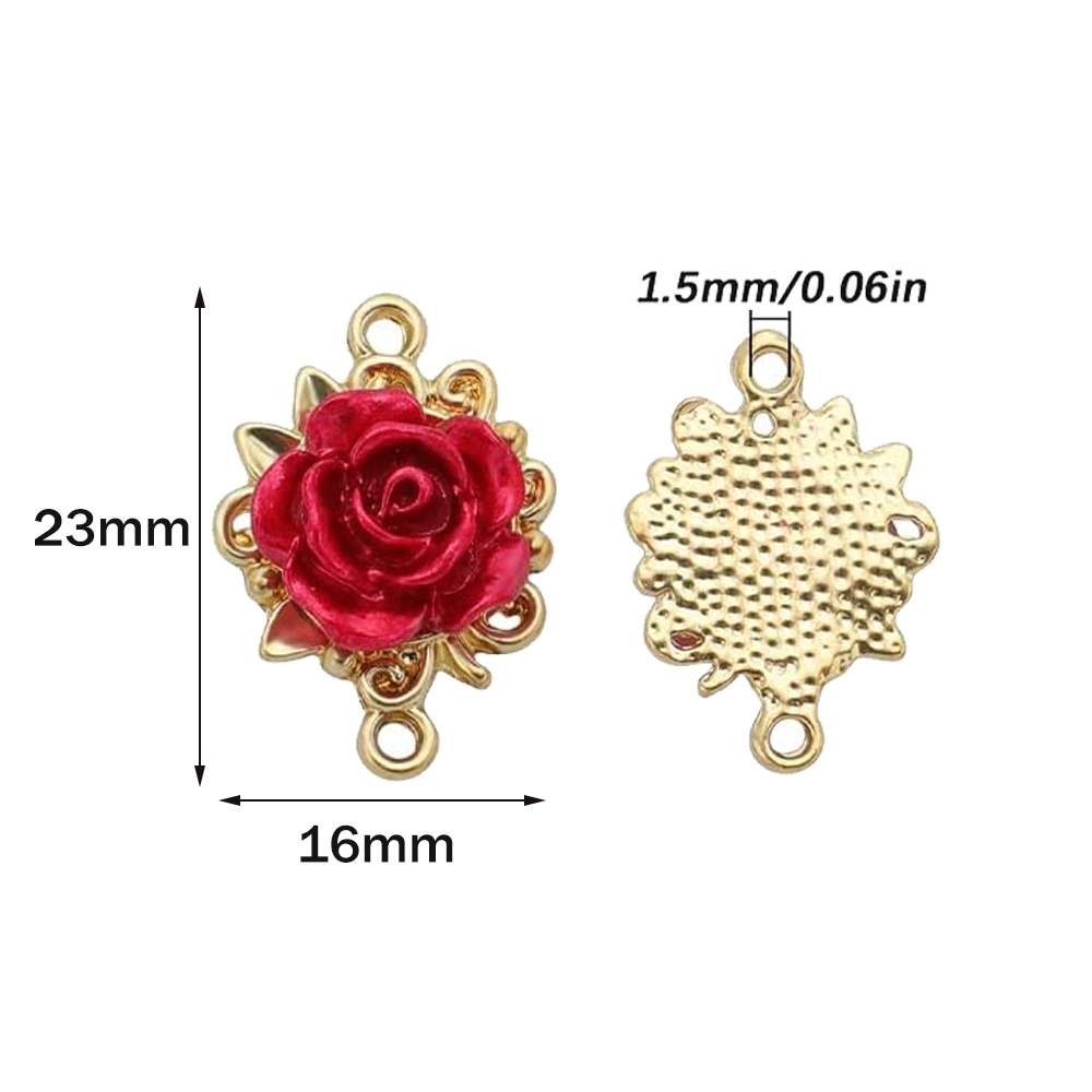 5/10 Breloques Rose 3D, Connec - Jewelry Making Loops avis et prix