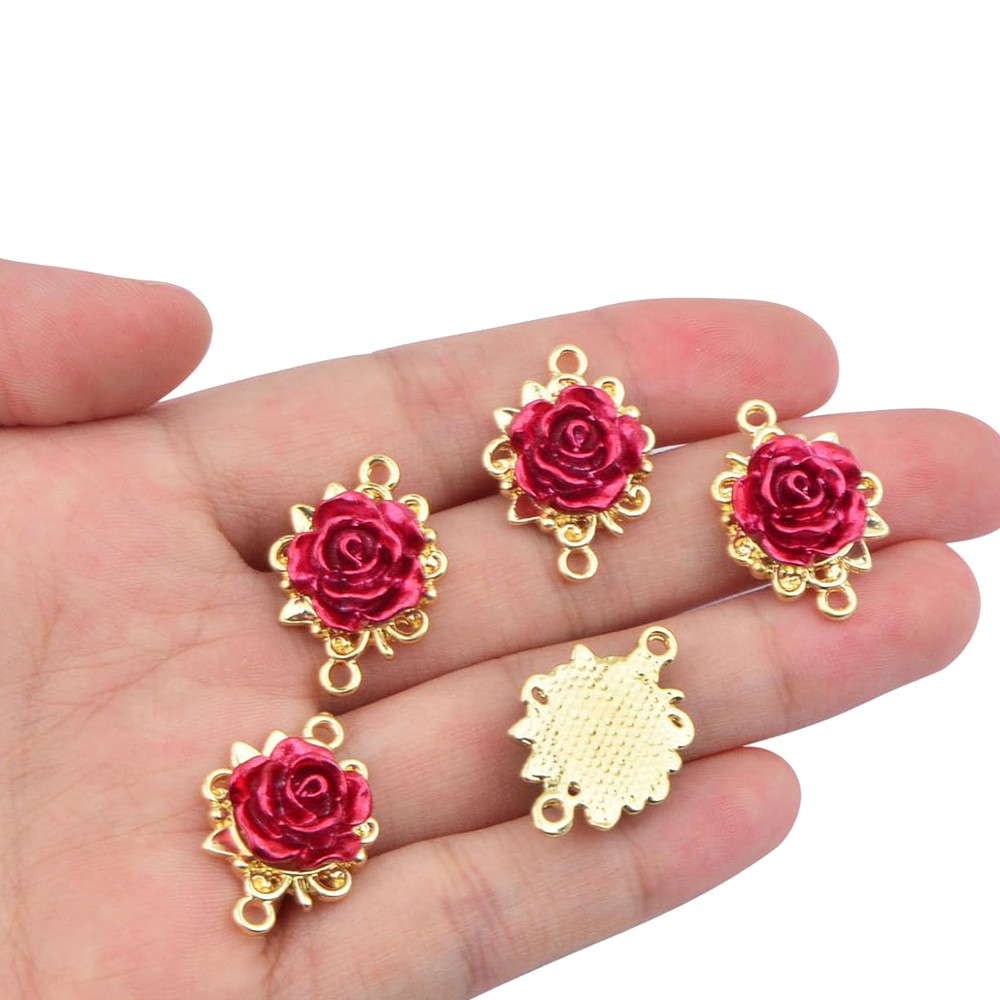 5/10 Breloques Rose 3D, Connec - Jewelry Making Loops avis et prix