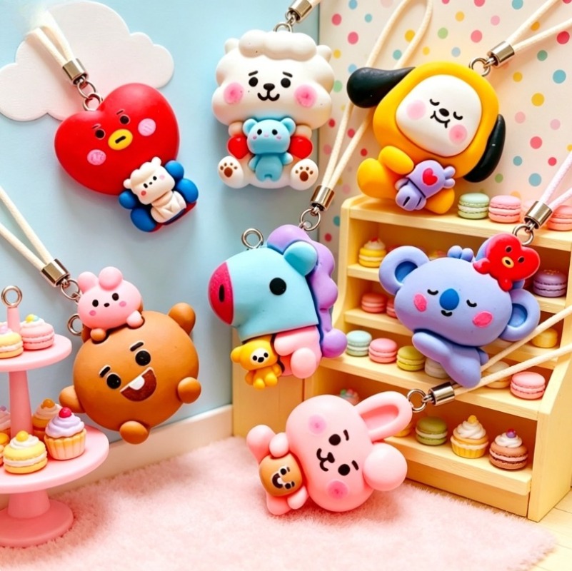 Breloques en résine BT21, 7 pi - Jewelry Making avis et prix